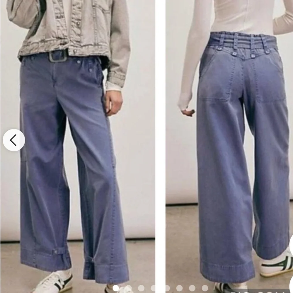 ⭐️NWT Free People Sloane Belted Wide Leg Pants⭐️ - Picture 3 of 11